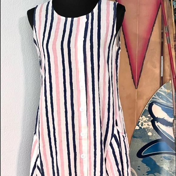 Pasha, Lightweight,Crinkle-Crepe Dress, Fun Outside Pockets,So Easy to Wear, S - Picture 5 of 11